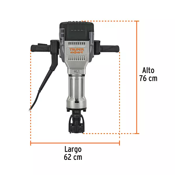 Martillo Demoledor Hex 30 Kg 62 J 2000 W, Truper Expert