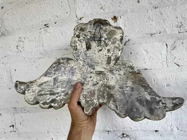 Querubín Tallado En Madera - Francia Siglo Xix