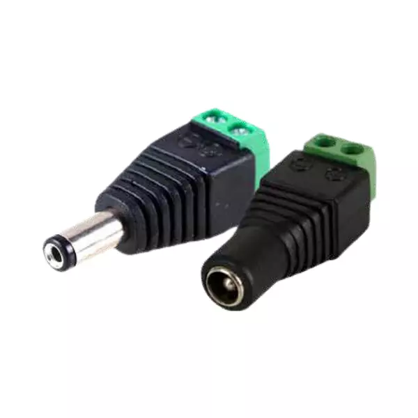 Conector De Corriente Dc Macho/Hembra Plug Cctv Paquete De 25 Unidades El Par