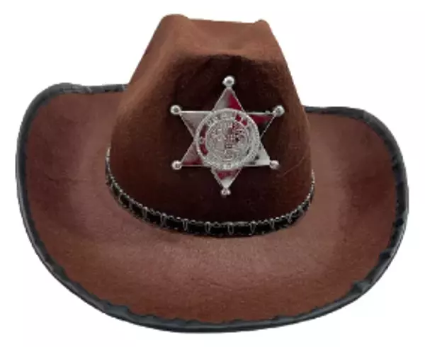 Accesorio Halloween Sombrero Vaquero Sheriff