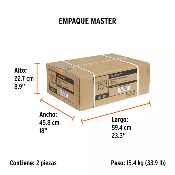 Rotomartillo Sds Plus 5 Joules, 1500w, Truper Industrial