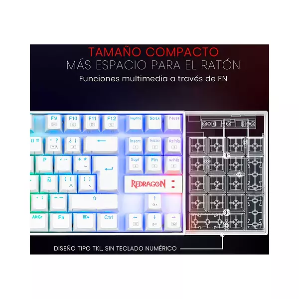 Teclado Gamer Redragon Kumara K552 Con Luces Rgb