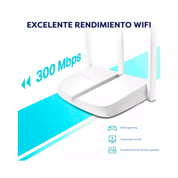 Router Mercusys Inalambrico 300mbps 1 Wan 10 / 100m