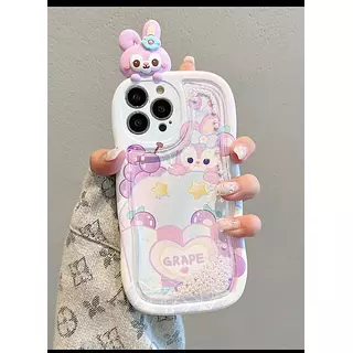 Case Diseño Animado Grape Agua Glitter Iphone 11