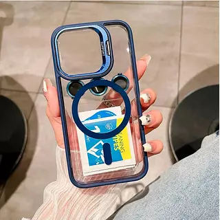 Case Magsafe Azul Protector Cámaras Iphone 16