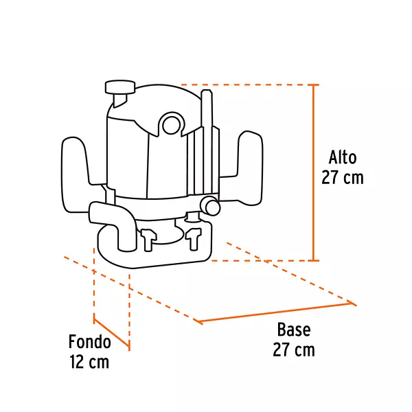 Router 1,200w, 1-3/4 Hp, Truper Industrial