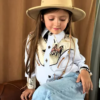 Camisa Vaquera Kids Niña 6