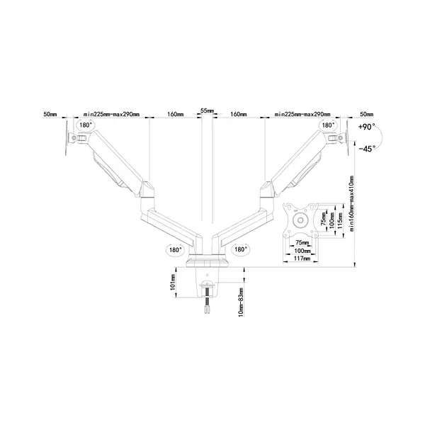 Soporte Lcd Balance Doble