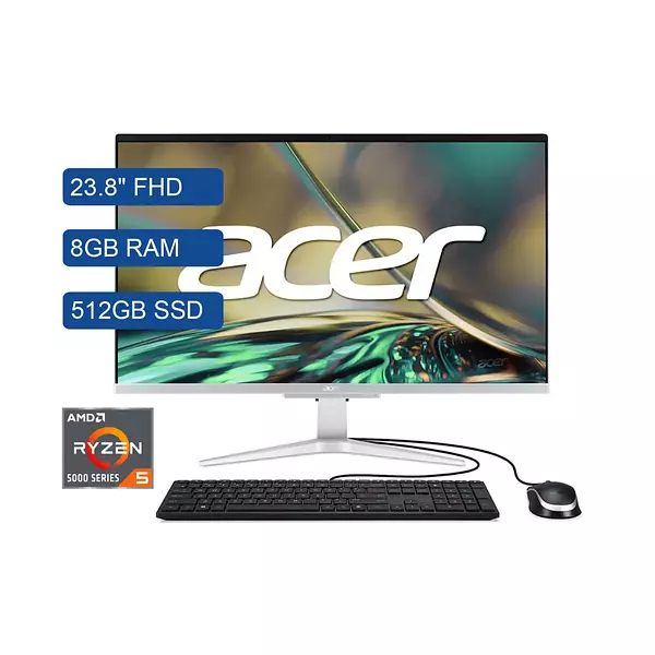 Computadora Todo En Uno Aio Acer Ryzen 5 5500u