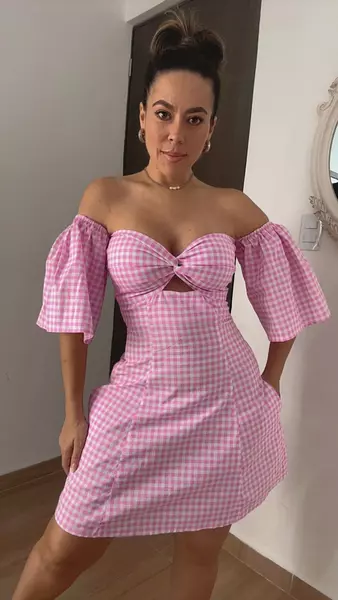 Vestido Corto Rosado