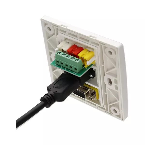 Toma De Pared Faceplate Av Hdmi Vga