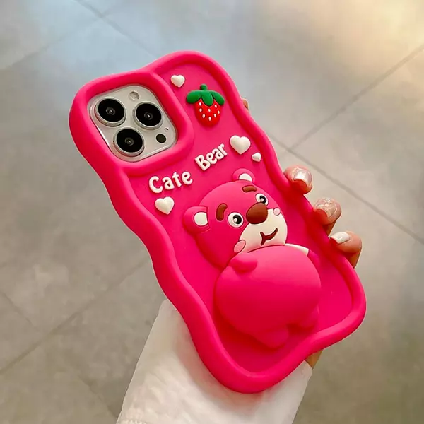 Case Diseño Animado Cate Bear Para Iphone 15