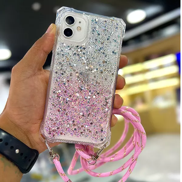 Case Escarchado + Strap Iphone 16 Pro