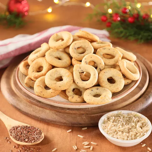 Rosquillas Integrales Arroz Semillas Chía Linaza