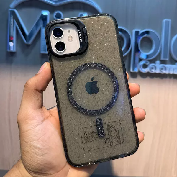 Case Magsafe Gliter Negro Iphone 11