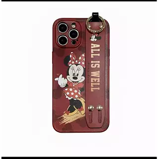 Case Lujo Protector De Camara Soporte Mickey Iphone 15