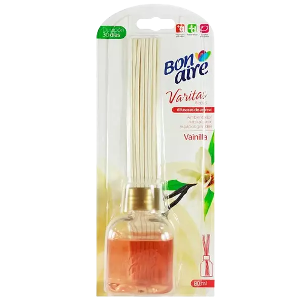 Ambientador Varitas Frescura Vainilla Bonaire 80ml