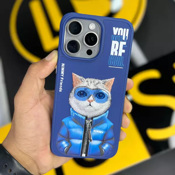 Case Nimmy Original Diseño Cat Azul Iphone 15