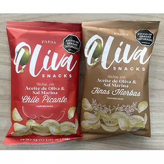 Papas 🥔 Fritas En 🫒 Sal Marina 30gr 🫒 Oliva Snaks