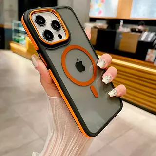 Case Magsafe Borde Naranja Iphone 14pro+