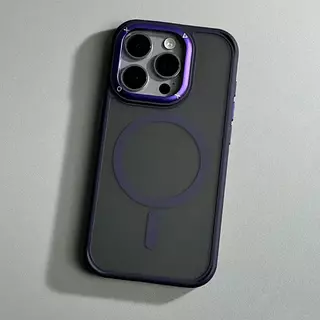 Case Magsafe Mate Borde Morado Iphone15