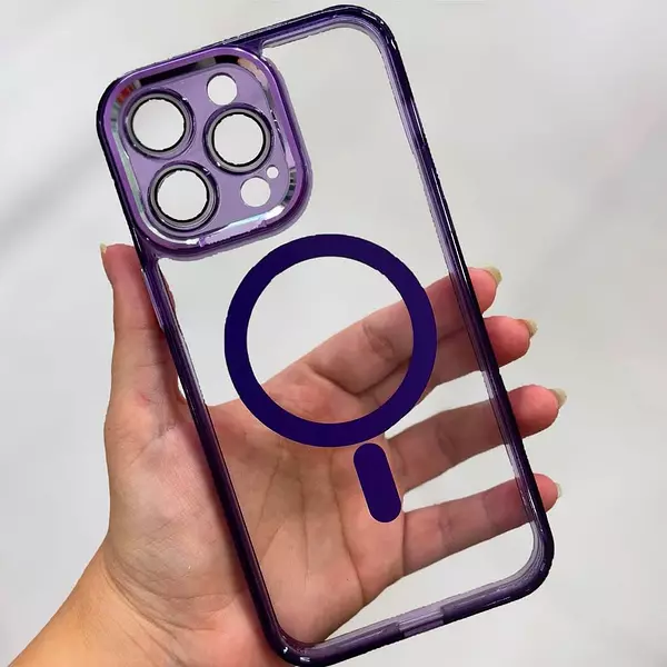 Case Magsafe Morado Protector Cámaras Iphone 11