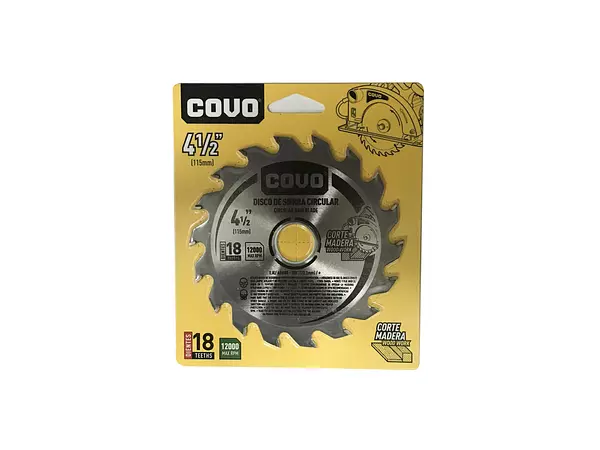 Disco Corte Madera Sierra Circular 4 1/2 " 18 Dientes