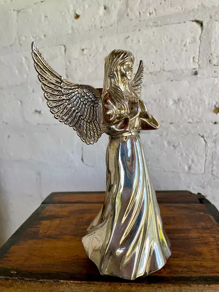 Candelabro De Ángel Plateado - U.S.A.1960