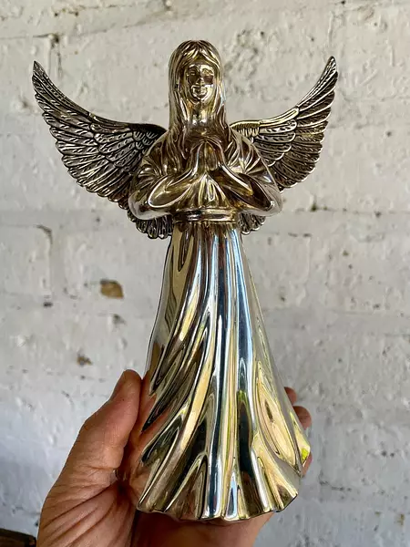 Candelabro De Ángel Plateado - U.S.A.1960