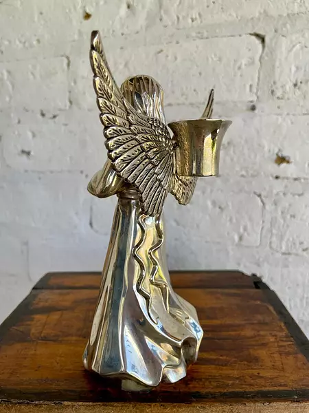 Candelabro De Ángel Plateado - U.S.A.1960