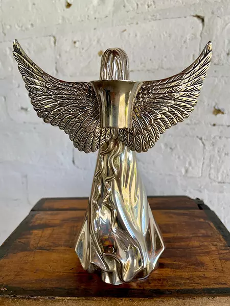 Candelabro De Ángel Plateado - U.S.A.1960