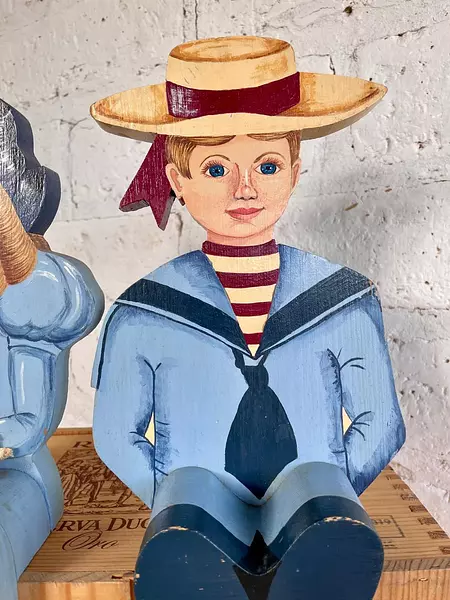 Siluetas De Madera Jill Y Jeno Knitl - U.S.A. 1990