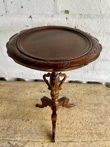 Mesa De Vino De Caoba Estilo Victoriano - Colombia 1940