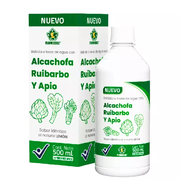 Alcachofa Ruibarbo Y Apio 500 Ml Flomecol