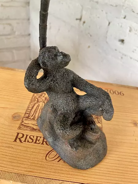 Candelabro Palmera Y Mono - U.S.A. 1970