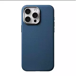 Case Diseño Cuero Magsafe Azul Iphone 11