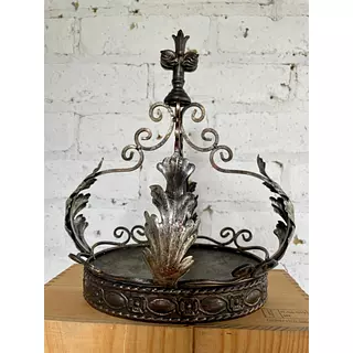 Corona Metálica Con Hojas De Acanto Colombia 1990