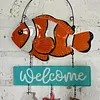 Letrero Metálico Welcome Pez Para Colgar