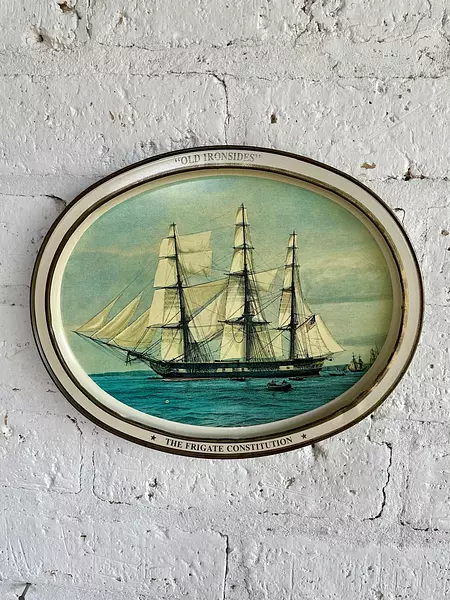 Bandeja Metálica "The Frigate Constitution" U.S.A. 1976