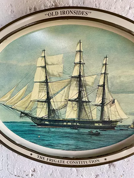 Bandeja Metálica "The Frigate Constitution" U.S.A. 1976