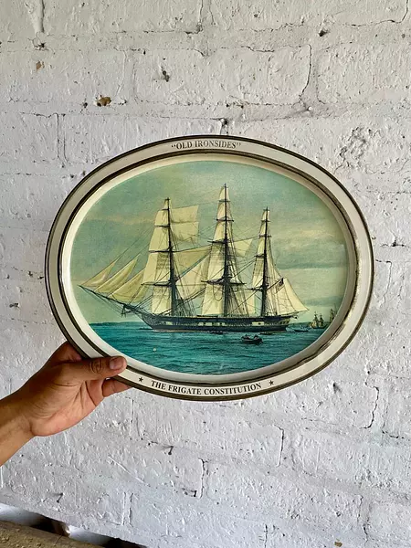 Bandeja Metálica "The Frigate Constitution" U.S.A. 1976