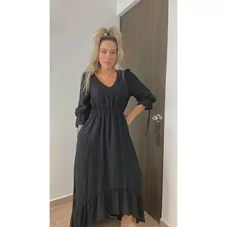 Vestido Largo Negro – Clásico Y Elegante
