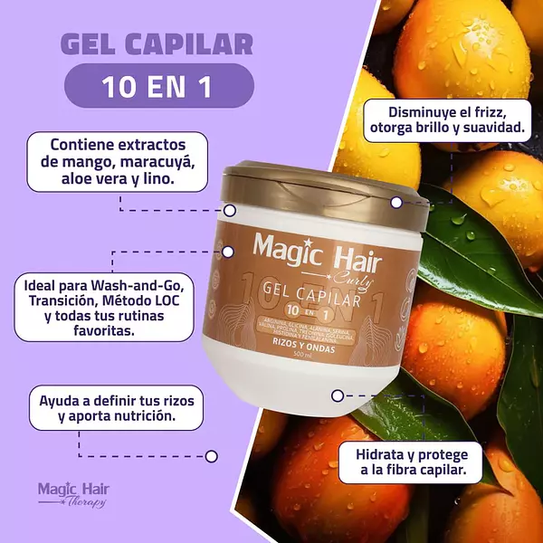 Gel Capilar 10 En 1 Curly Magic Hair