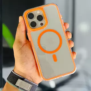 Case 360 Magsafe Antishok Borde Naranja Iphone 16pro+
