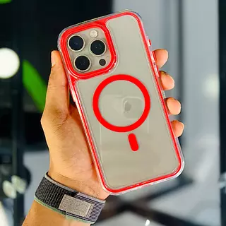 Case 360 Magsafe Antishok Borde Rojo Iphone 14pro+