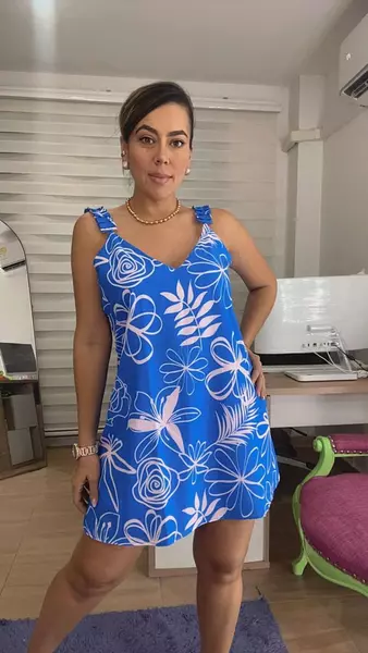 Vestido Corto Azul