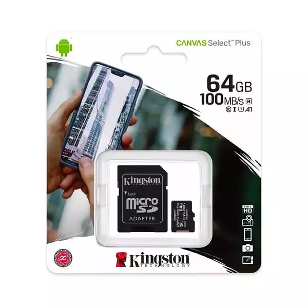 Memoria Micro Sd 64 Gb Canvas Select Plus Kingston Clase 10