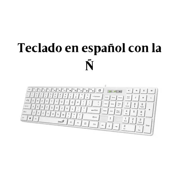 Teclado Genius Slimstar 126 Qwerty Español Color Blanco