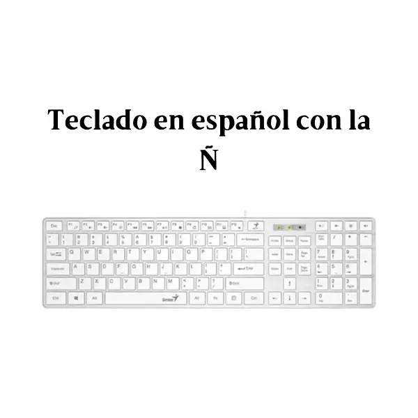 Teclado Genius Slimstar 126 Qwerty Español Color Blanco