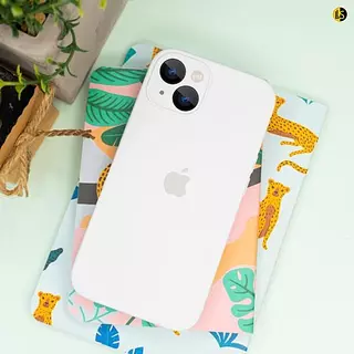 Silicon Case Blanco Protector Cámara Iphone 14pro+